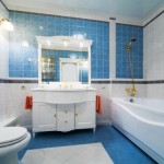 blue bathroom